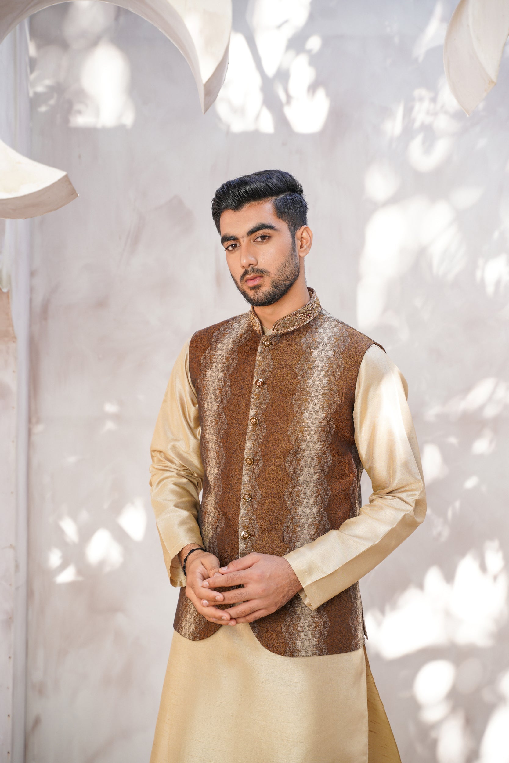 Mocha-toned waistcoat