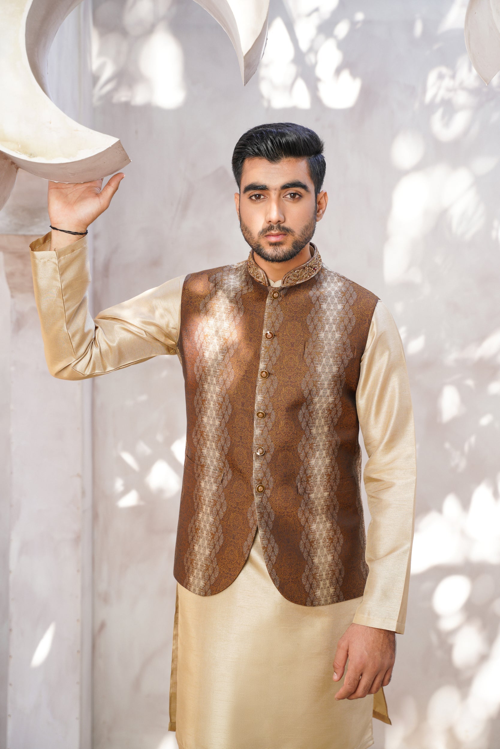 Mocha-toned waistcoat