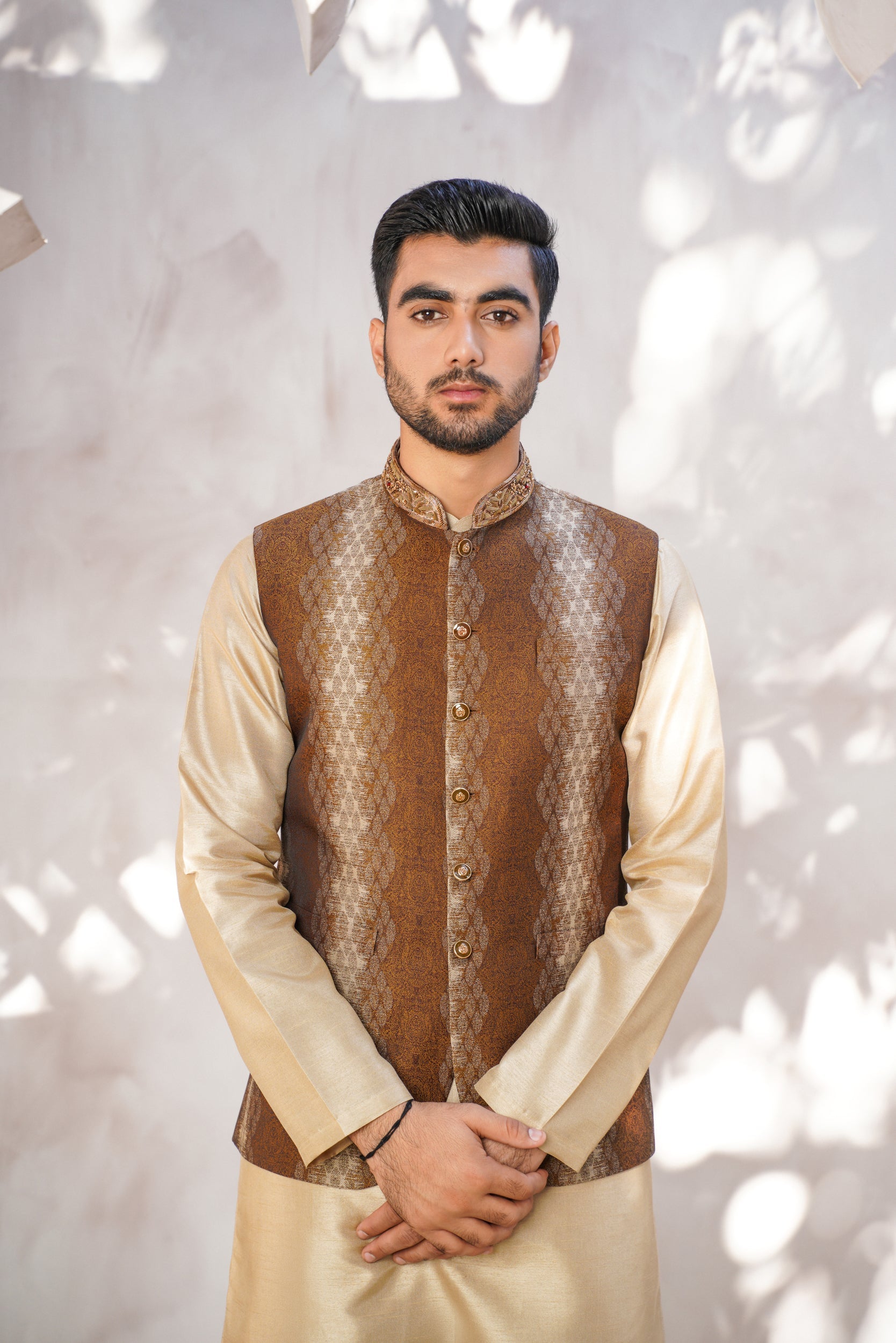 Mocha-toned waistcoat