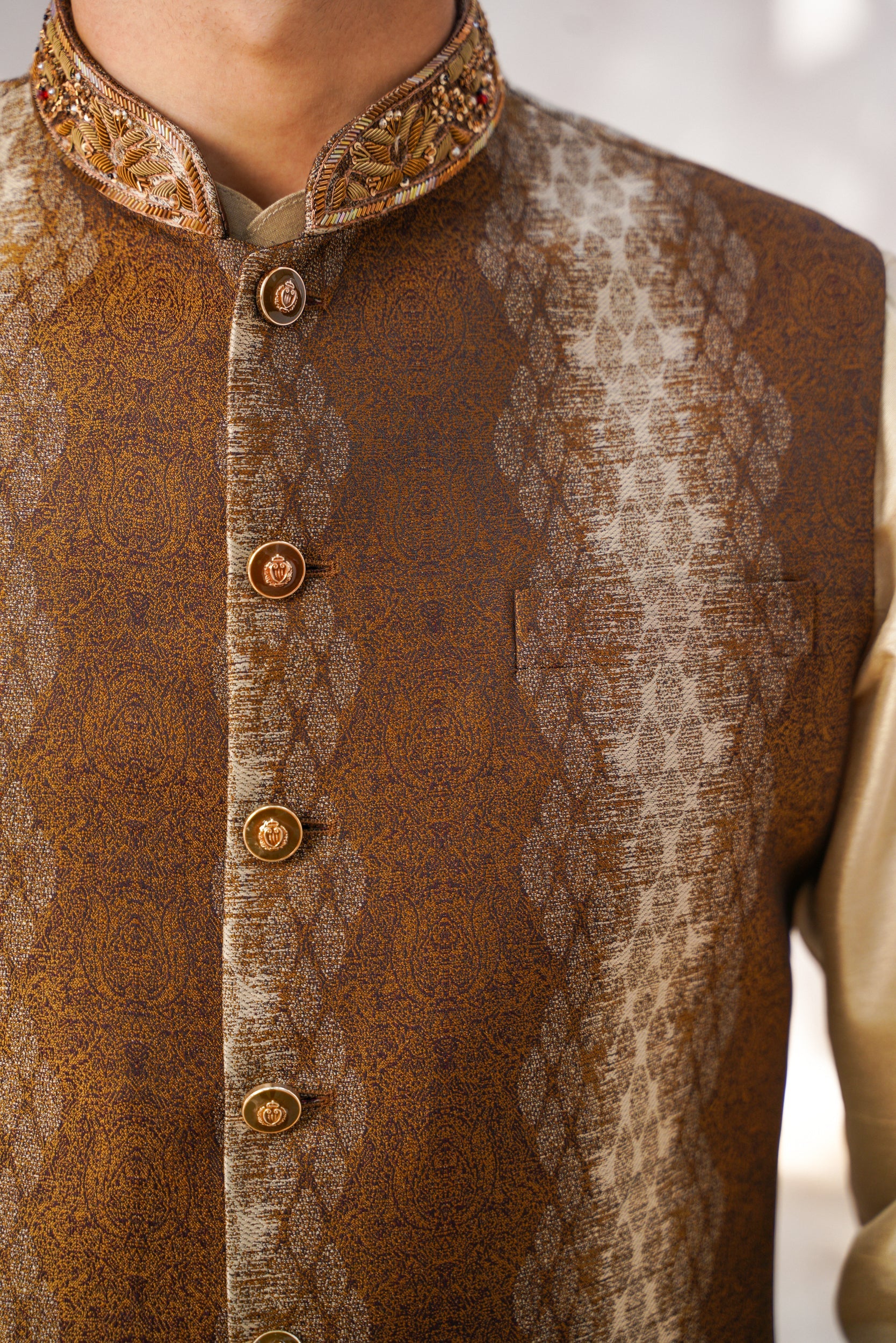 Mocha-toned waistcoat