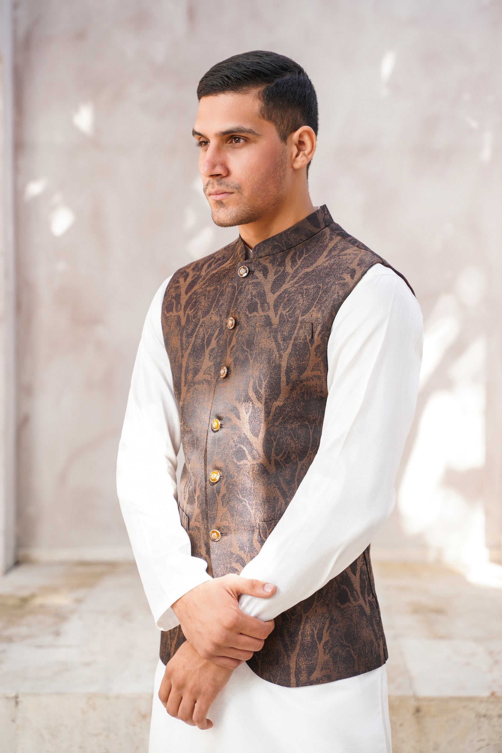 Chocolate brown  waistcoat