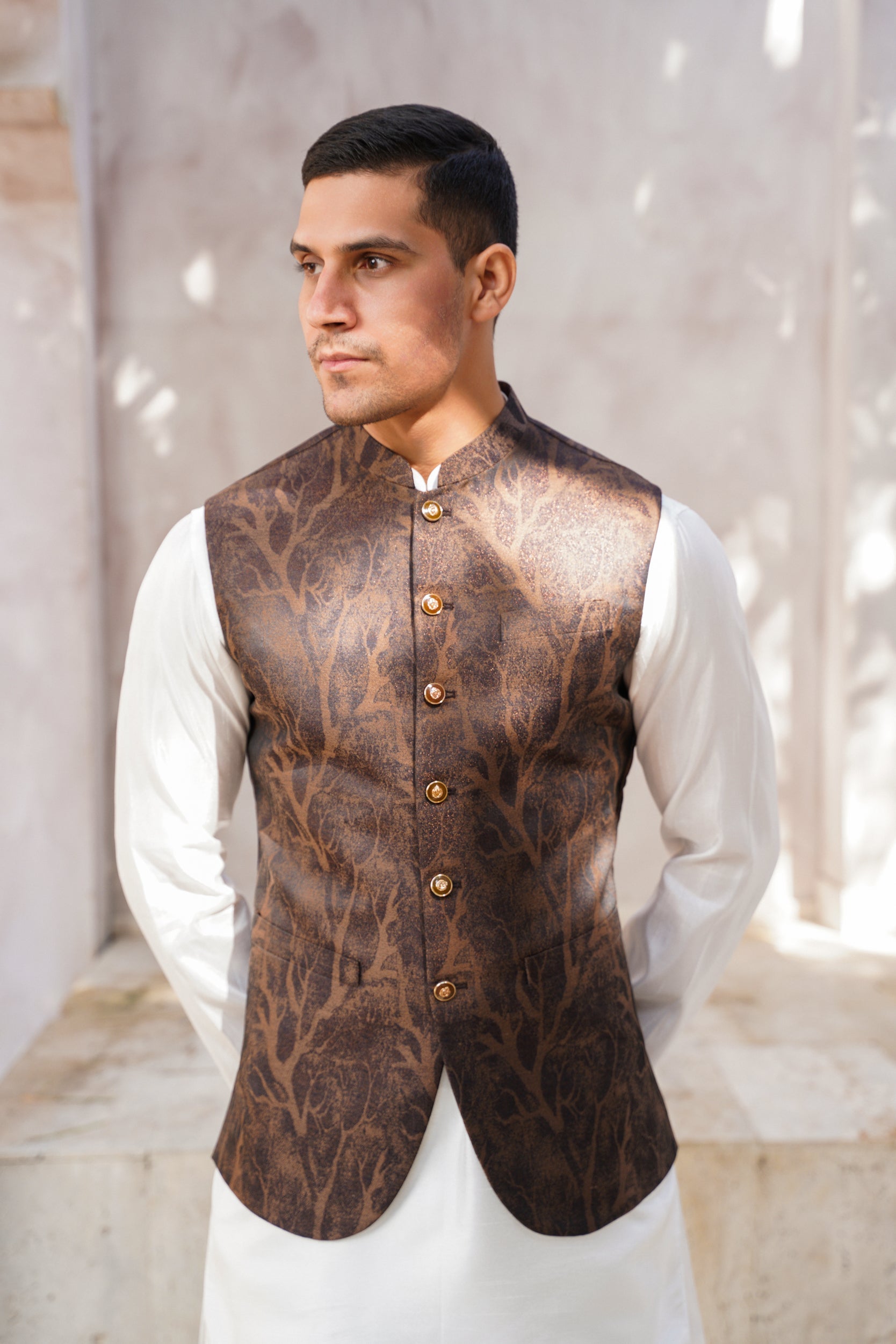 Chocolate brown  waistcoat