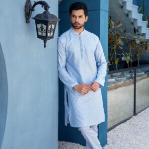 Arctic Thread Work Kurta Set