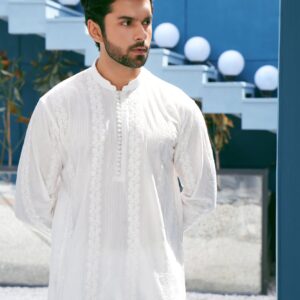 Ivory Thread Work Kurta Set
